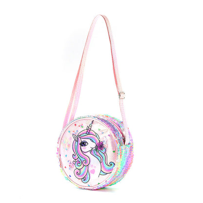 Superbe licorne à paillettes arc-en-ciel pour sacs