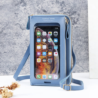 Women's Touch Screen Multifunctional Transparent Mini Mobile Phone Bags