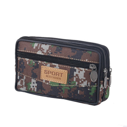 Sacoche de ceinture multifonctionnelle pour homme, camouflage, construction de vêtements, sacs de taille pour homme