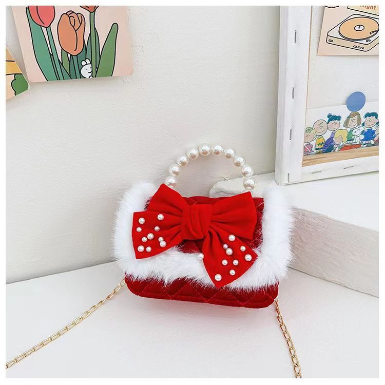 Sacs à bandoulière pour enfants style petite princesse mignonne rouge