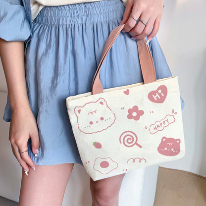 Canvas Female Cartoon Cabs Fashion Korean Handbags