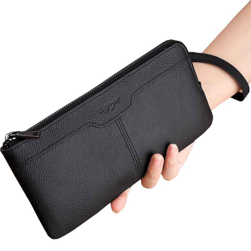 Layer Cowhide Clutch Fashion Trendy Mobile Phone Bags