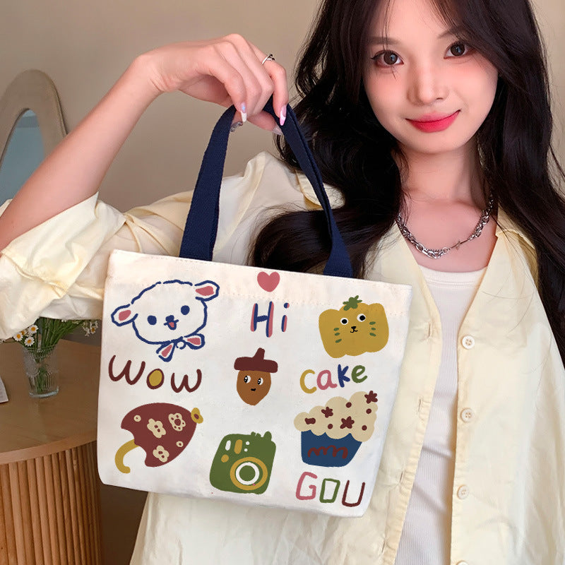 Canvas Female Cartoon Cabs Fashion Korean Handbags