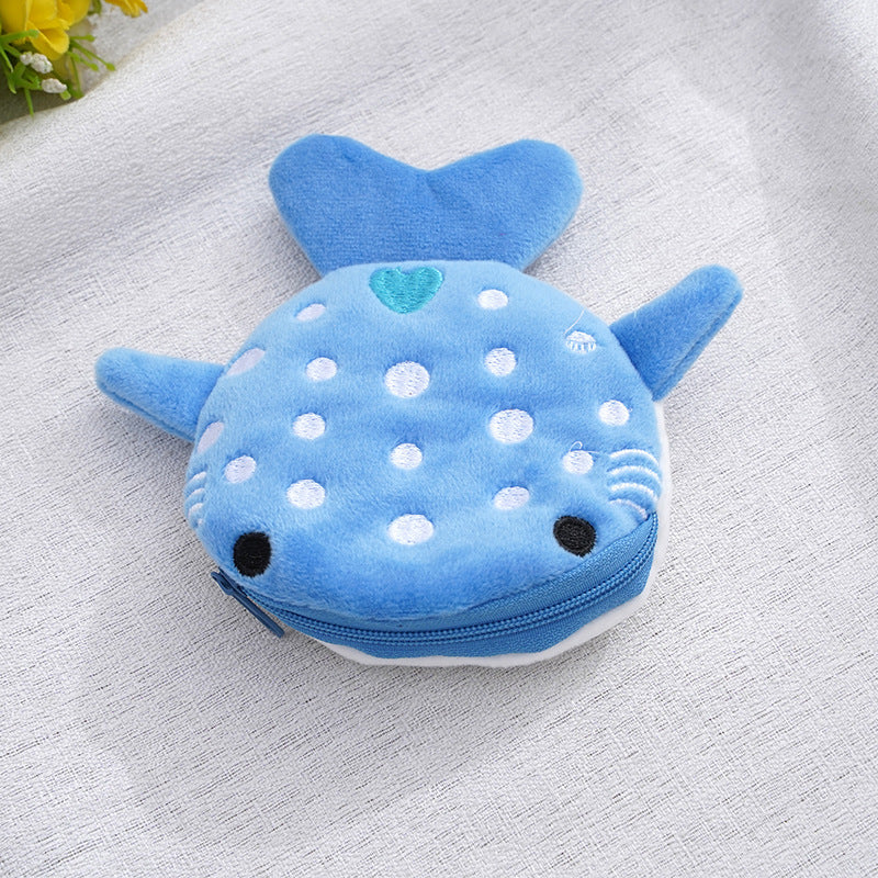 Shark Plush Cute Pendant Cable Zipper Children's Coin Purse