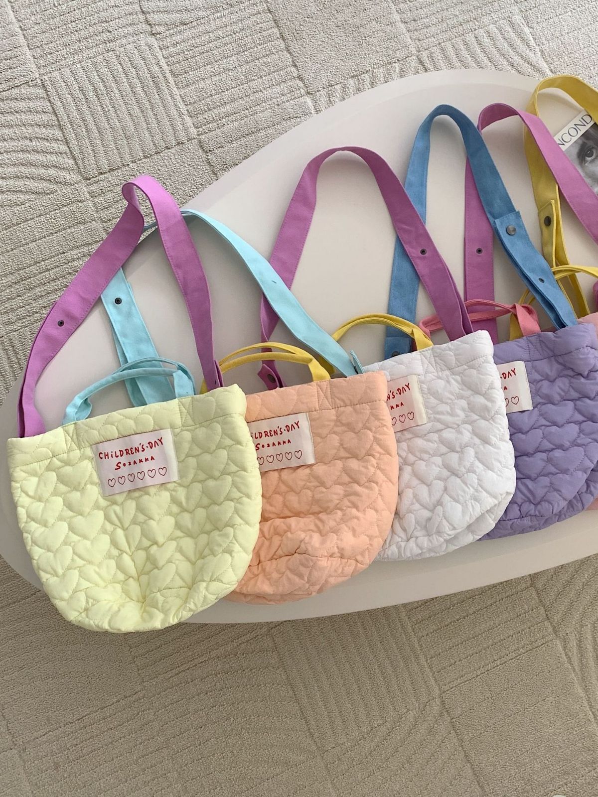 Large Capacity Milk Taro Purple Portable Handbags