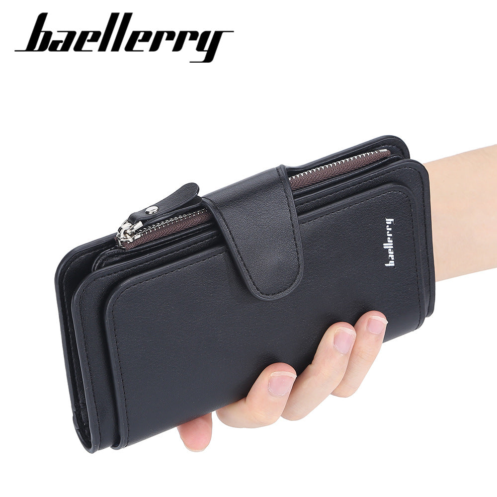 Women's Long Korean Style Zipper Hasp Multiple Slots Ladies Wallets