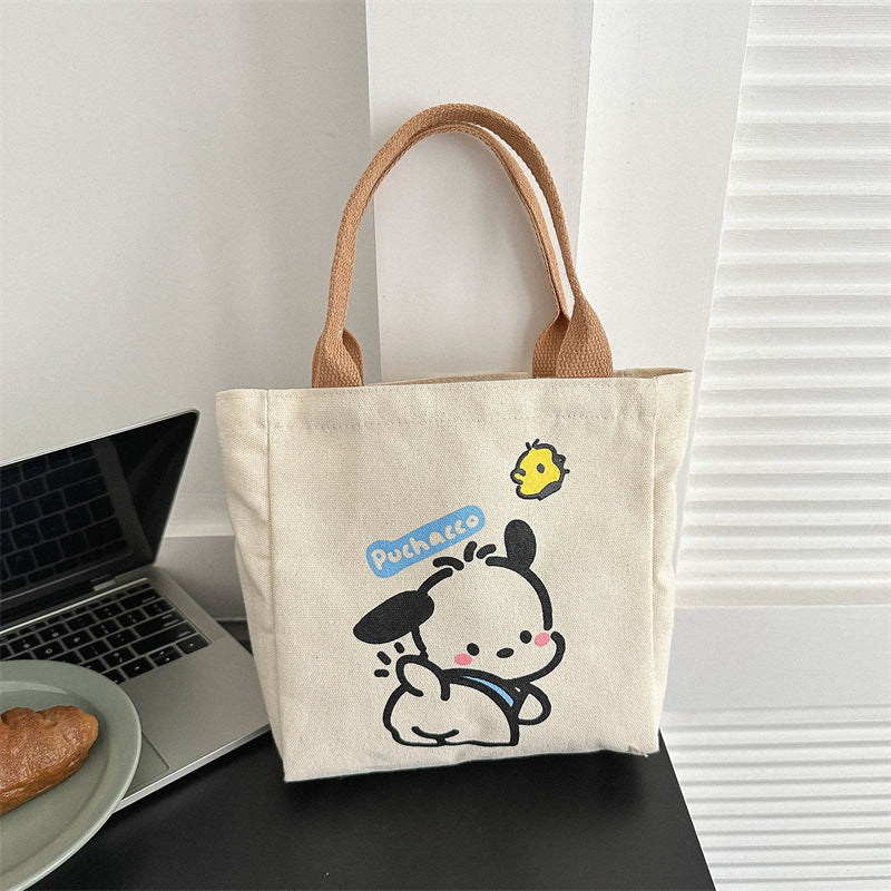 Canvas Cute Style Commuting Hand Lunch Handbags