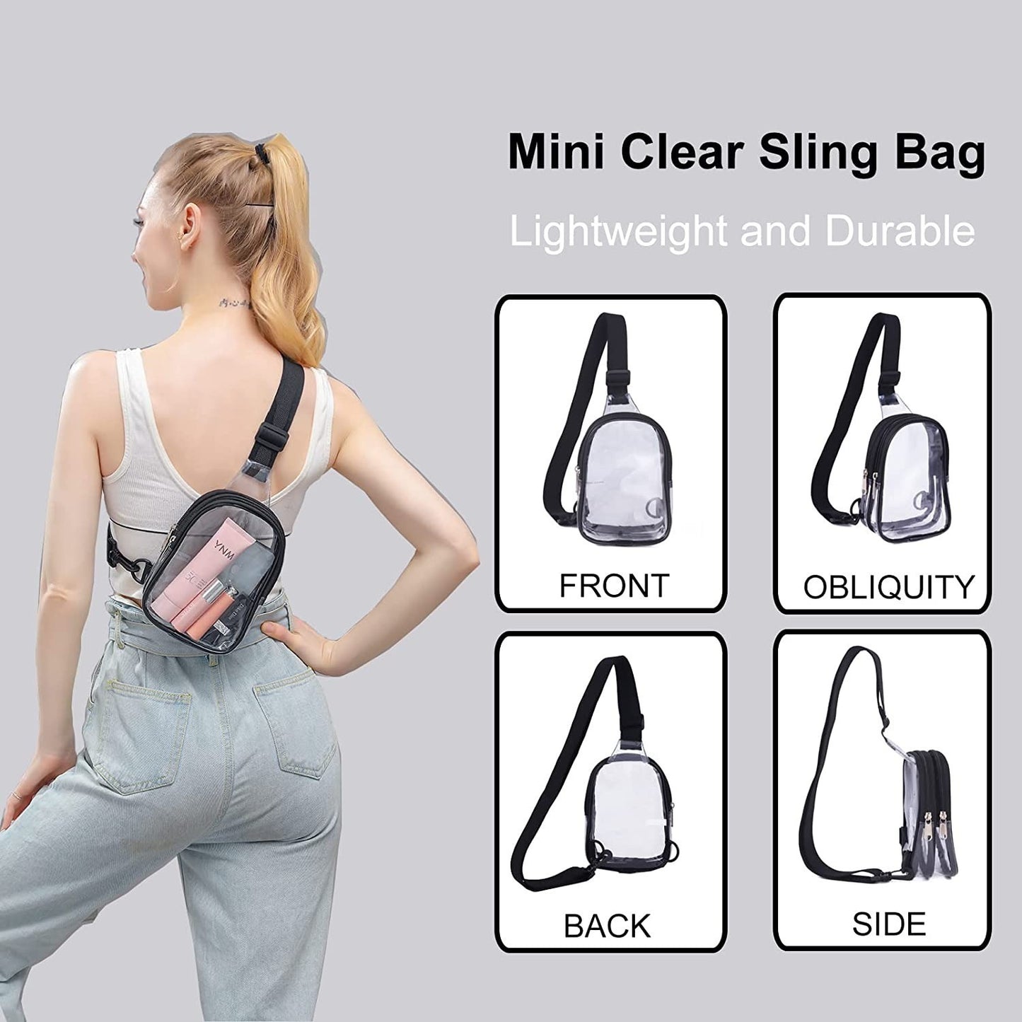 Classy Innovative Unique Transparent Waterproof Mini Waist Packs