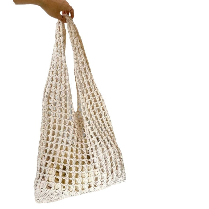 Women's Knitted Hollow Beach Woven Shopping Bags