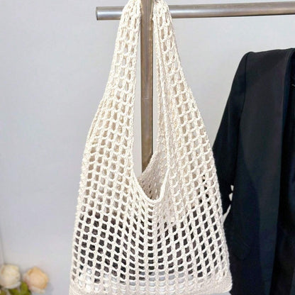 Women's Knitted Hollow Beach Woven Shopping Bags