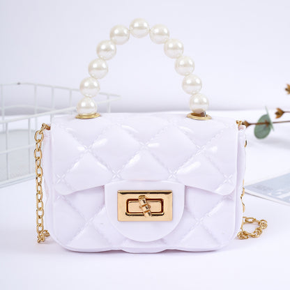 Candy Color Chain Change Packet Pearl Crossbody Bags