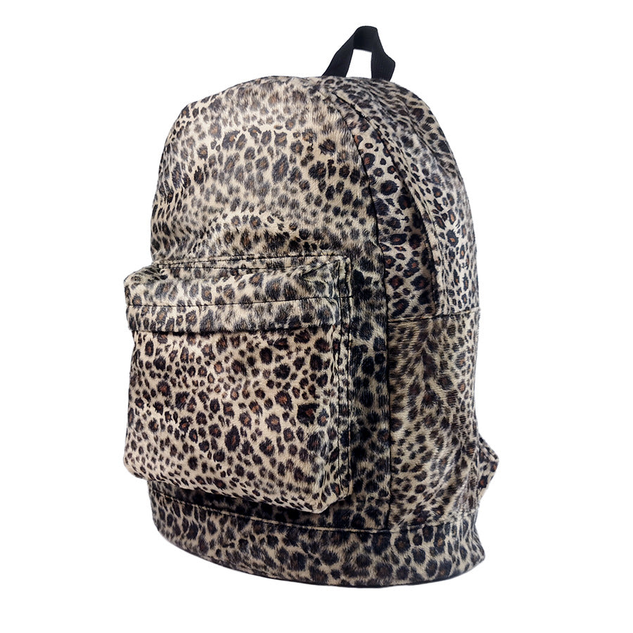 Graceful Korean Style Leopard Print Fashion Backpacks