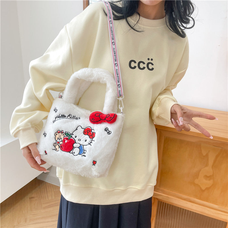 Cute Cartoon Melody Plush Crane Machines Children's Shoulder Bags