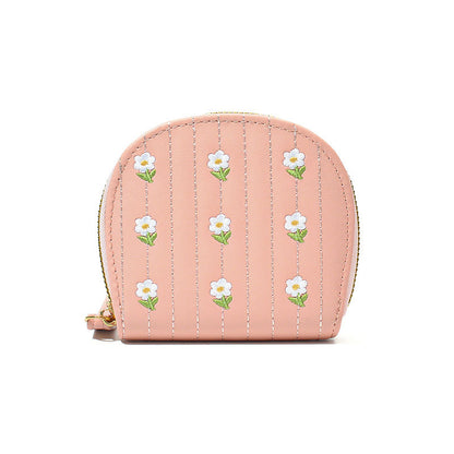 Autumn Female Fresh Floral Zipper Multifunctional Ladies Wallets