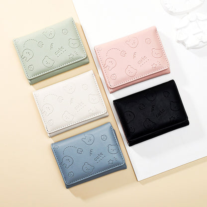 Women's Short Solid Color Simple Cute Ladies Wallets