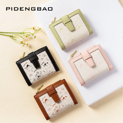 Women's Cute Little Ghost Short Two Fold Ladies Wallets