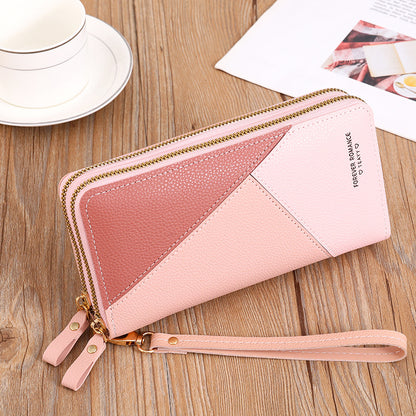 Large Capacity Double Pull Mobile Female Ladies Wallets