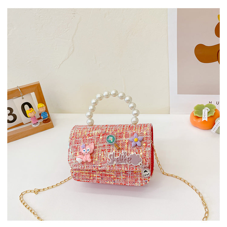 Children's Classic Style Summer Sequined Cartoon Cute Children's Shoulder Bags