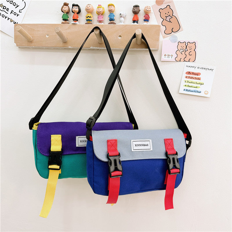 Women's & Children's & Korean Style Versatile Contrast Color Children's Shoulder Bags