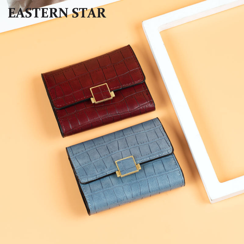 Women's Color Bright Leather Crocodile Pattern Series Ladies Wallets