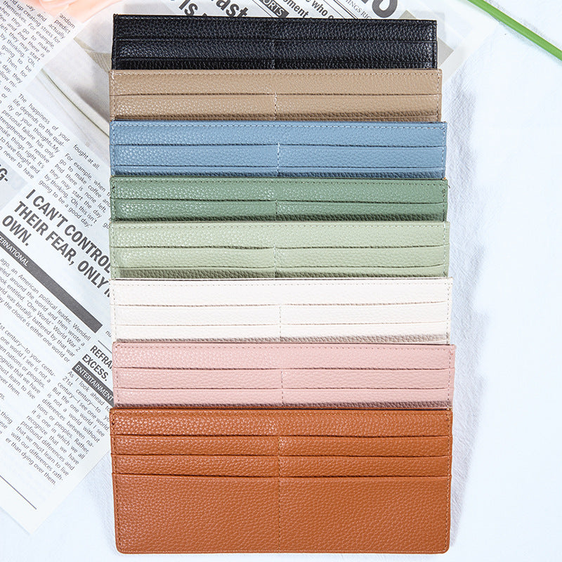 Authentic Leather Tactile Feel Multiple Slots Card Holder