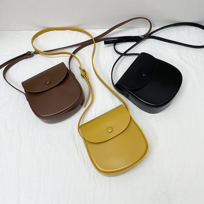 Women's Korean Style Mini Simple Fashion Saddle Crossbody Bags