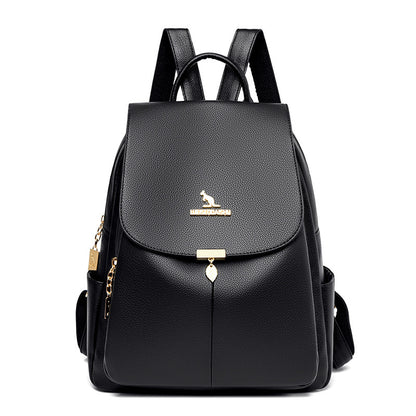 Women's Soft Leather Fashion Mother Large Capacity Backpacks