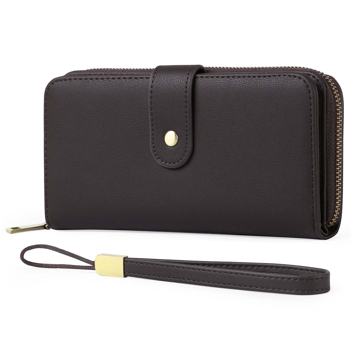 Women's Unique Leather Clutch Large Capacity Ladies Wallets