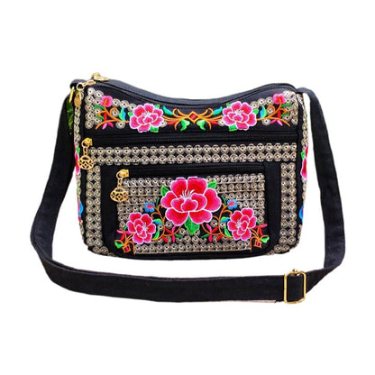 Women's Yunnan National Style Embroidered Full Embroidery Crossbody Bags