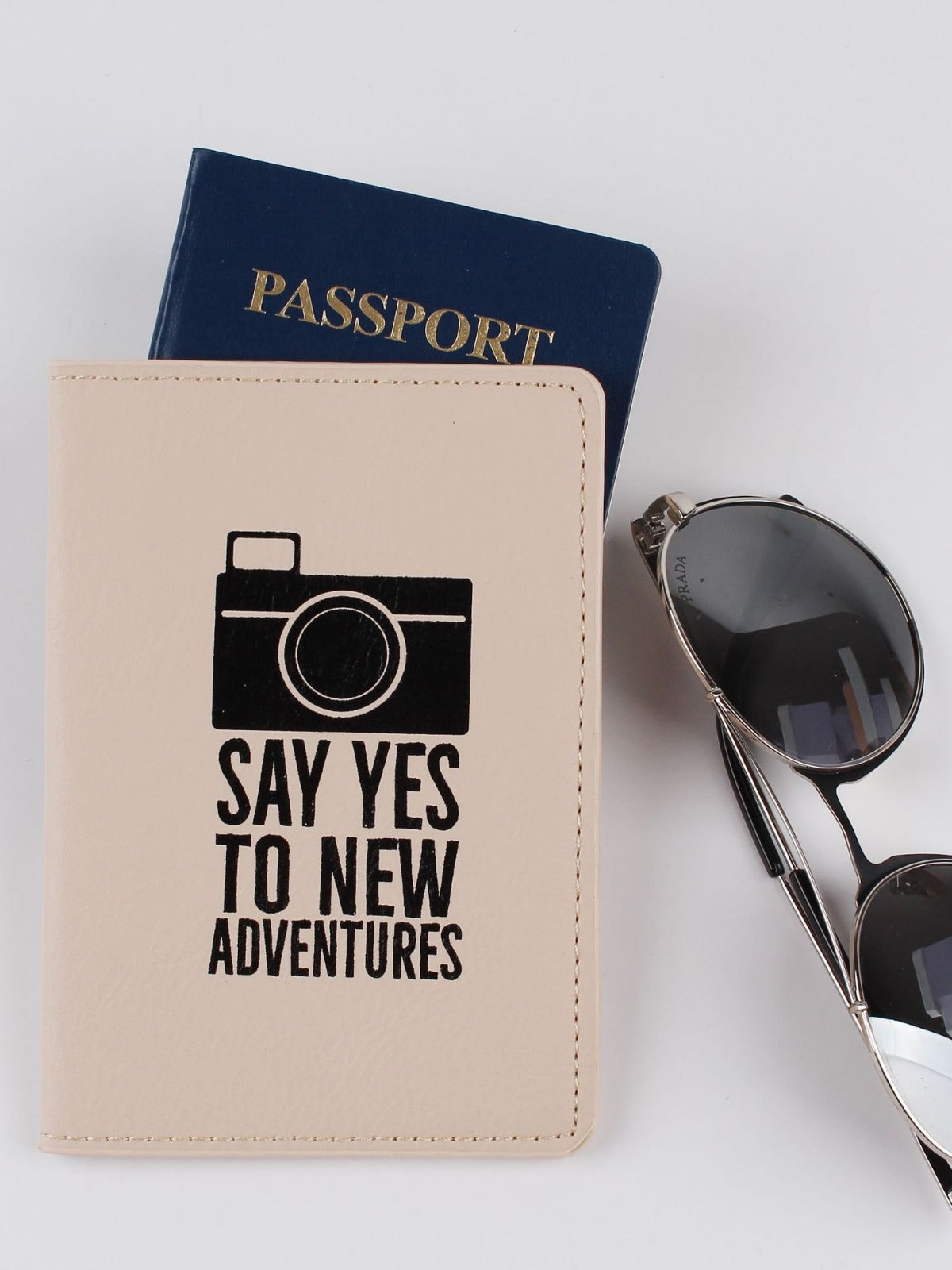 Pochette de rangement pour passeport avec impression en cuir, trousse de protection pour carte d'identité