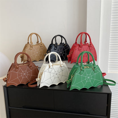 Women's Summer Fashion Spider Web Portable Saddle Crossbody Bags