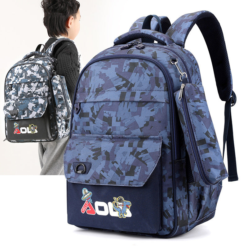 Primary Male Grade Boy Super Lightweight Elementary School Students' Schoolbags