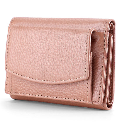 Glamorous Women's Graceful Cowhide Short Leather Ladies Wallets