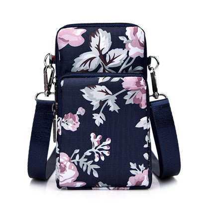 Korean Style Printed Nylon Mini Mobile Phone Bags