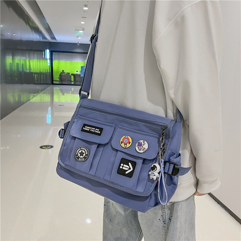 Men's Simple Fashion Campus Tooling Leisure Large Men's Messenger Bags