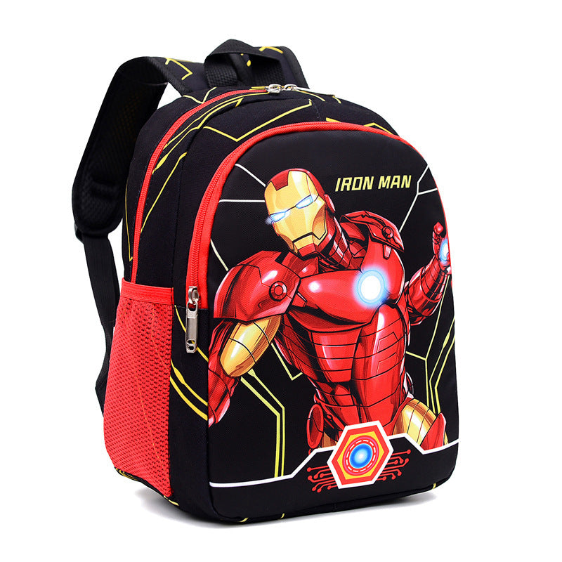 Sacs d'école maternelle Iron Man pour enfants avec réduction de la charge d'araignée