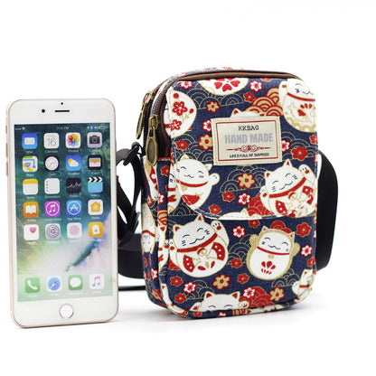 Women's Printed Canvas Large Capacity Fashion Full Phone Bags