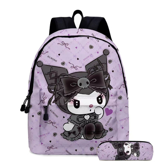 Ensemble de cartables pour élèves de l'école primaire avec motif de clown de dessin animé cool en trois pièces