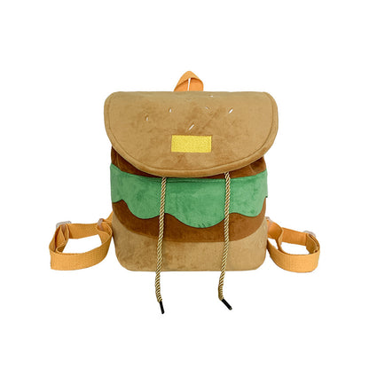 Sacs d'école maternelle pour femmes Lazy Sheep Trendy Hamburger Brother