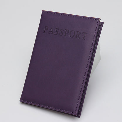 Couverture de passeport publicitaire en cuir anglais mince pour carte d'identité