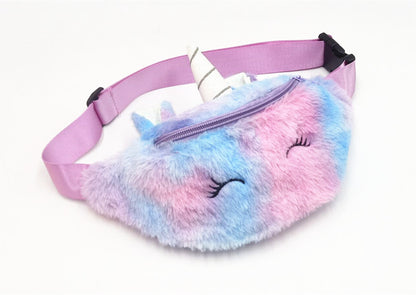 Children's Winter Plush Unicorn Cartoon Cute Waist Packs