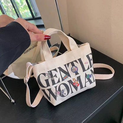 Women's Printed Canvas Fashion Portable Mini For Shoulder Bags