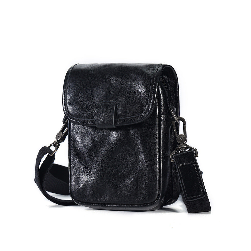 Men's Genuine Leather Fashion Retro Hand Grip Men's Messenger Bags