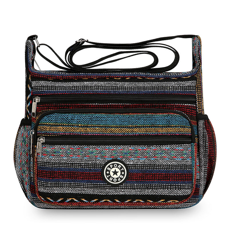 Women's Korean Woven Flower Ethnic Style Stall Backpacks