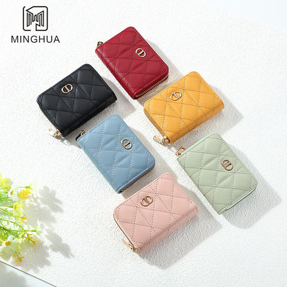 Women's Attractive Short Simple Summer Zipper Ladies Wallets