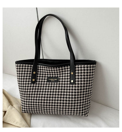 Women's Commuter Large Capacity Autumn Plaid Trendy Shoulder Bags