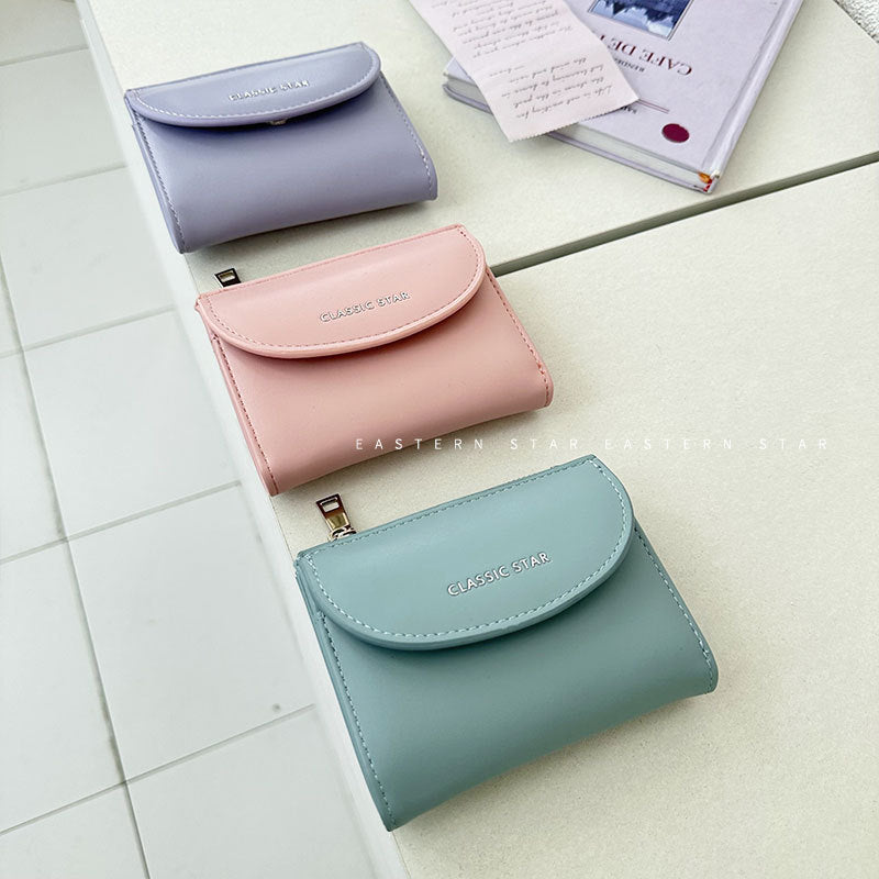 Women's Korean Style Solid Color Simple Ladies Wallets