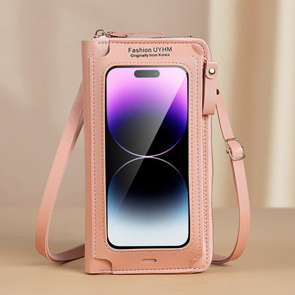 Women's Touch Screen Multifunctional Transparent Mini Mobile Phone Bags