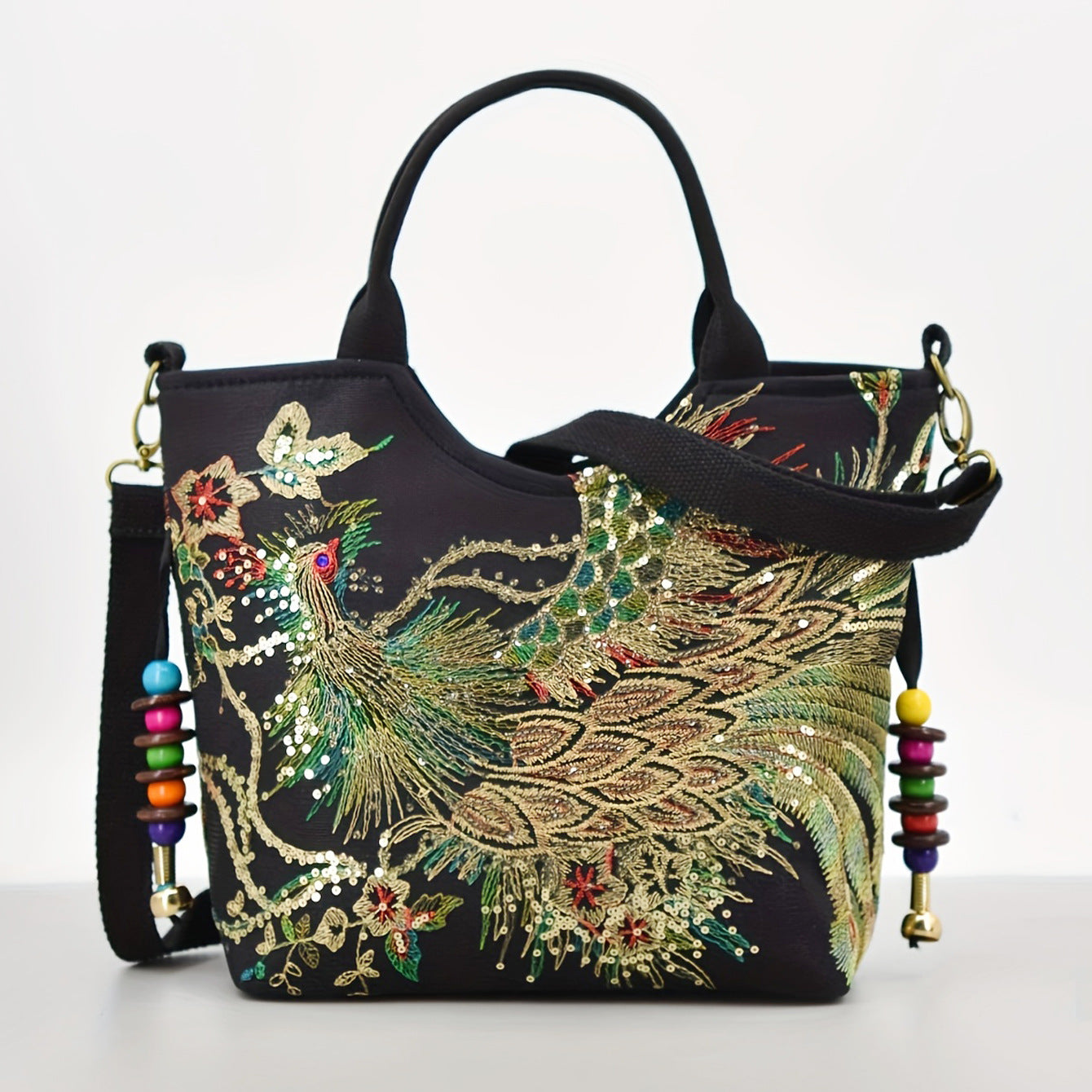 Ethnic Style Embroidered Large Capacity Strap Handbags