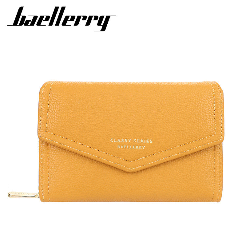 Women's Short Korean Style Large Capacity Zipper Ladies Wallets